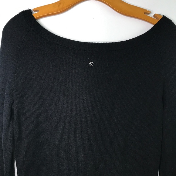 LULULEMON WOMENS SWEATER Black 100% WOOL REVERSIBLE PULLOVER 8 - Picture 5 of 12